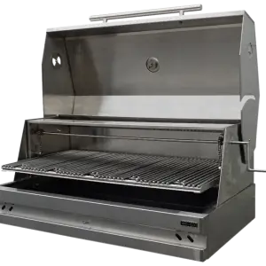 Asador empotrable 28 pulgadas con tapa y elevador