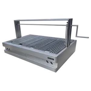 asador con elevador 36 pulgadas para carbón vista frontal
