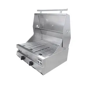 Asador híbrido 28 pulgadas de gas y carbón con tapa