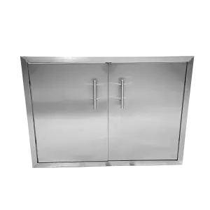 Puerta acero inoxidable asador doble 84x63 cm línea clásica