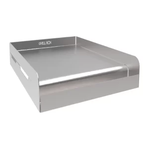 Muestra de una plancha para asador sencilla de acero inoxidable modelo GB-PL-S marca Grill Box