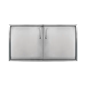 Puerta doble de acero inoxidable modelo GB-PTD-72x54 de la marca Grill Box