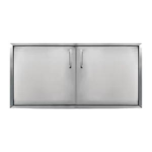 Puerta doble chica de 93 x 44 cm de acero inoxidable de la línea clásica modelo GB-PTD-93x44