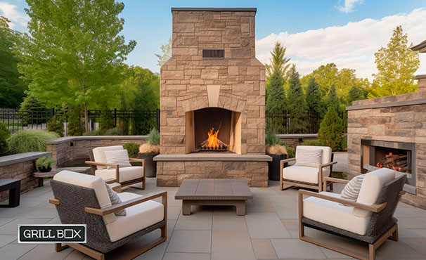 Chimenea para complementar el espacio de tu asador de jardín