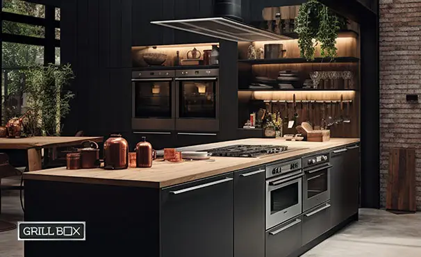 Utiliza el estilo industrial con un asador para jardín