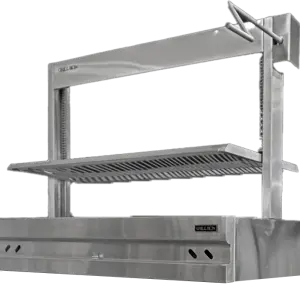 Asador con elevador gaucho para carbón vista frontal