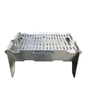 asador portátil de carbón de acero inoxidable
