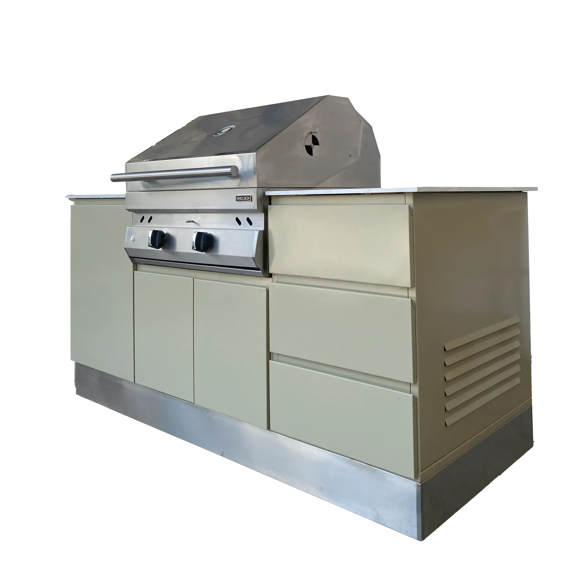 Barra Modular con Asador de Gas y Carbón(Híbrido) de 28″ - Image 2