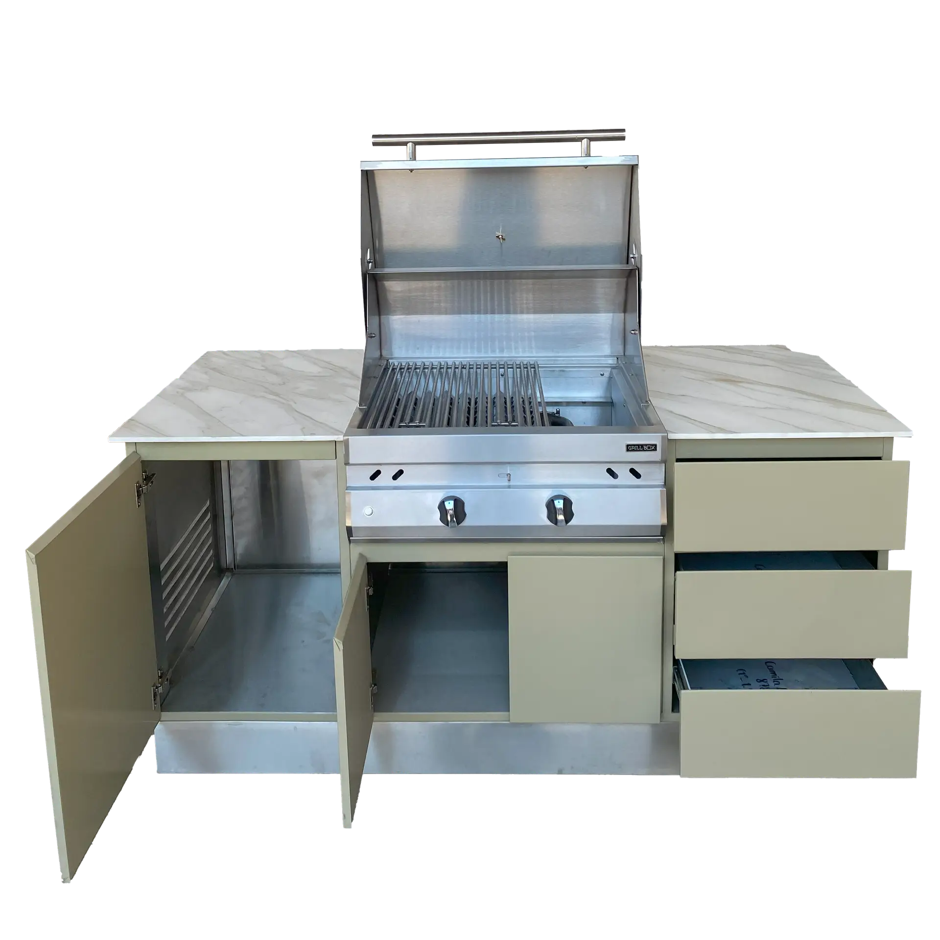 Barra Modular con Asador de Gas y Carbón(Híbrido) de 28″ - Image 3
