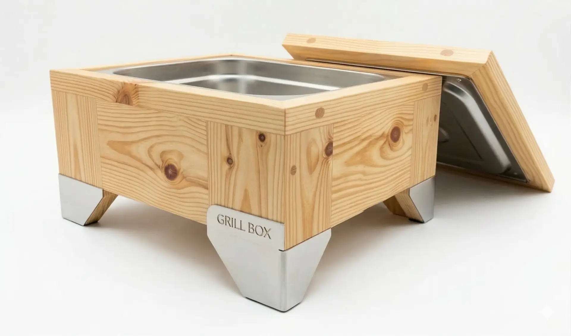 Caja para Carne Mediana de Madera Pino
