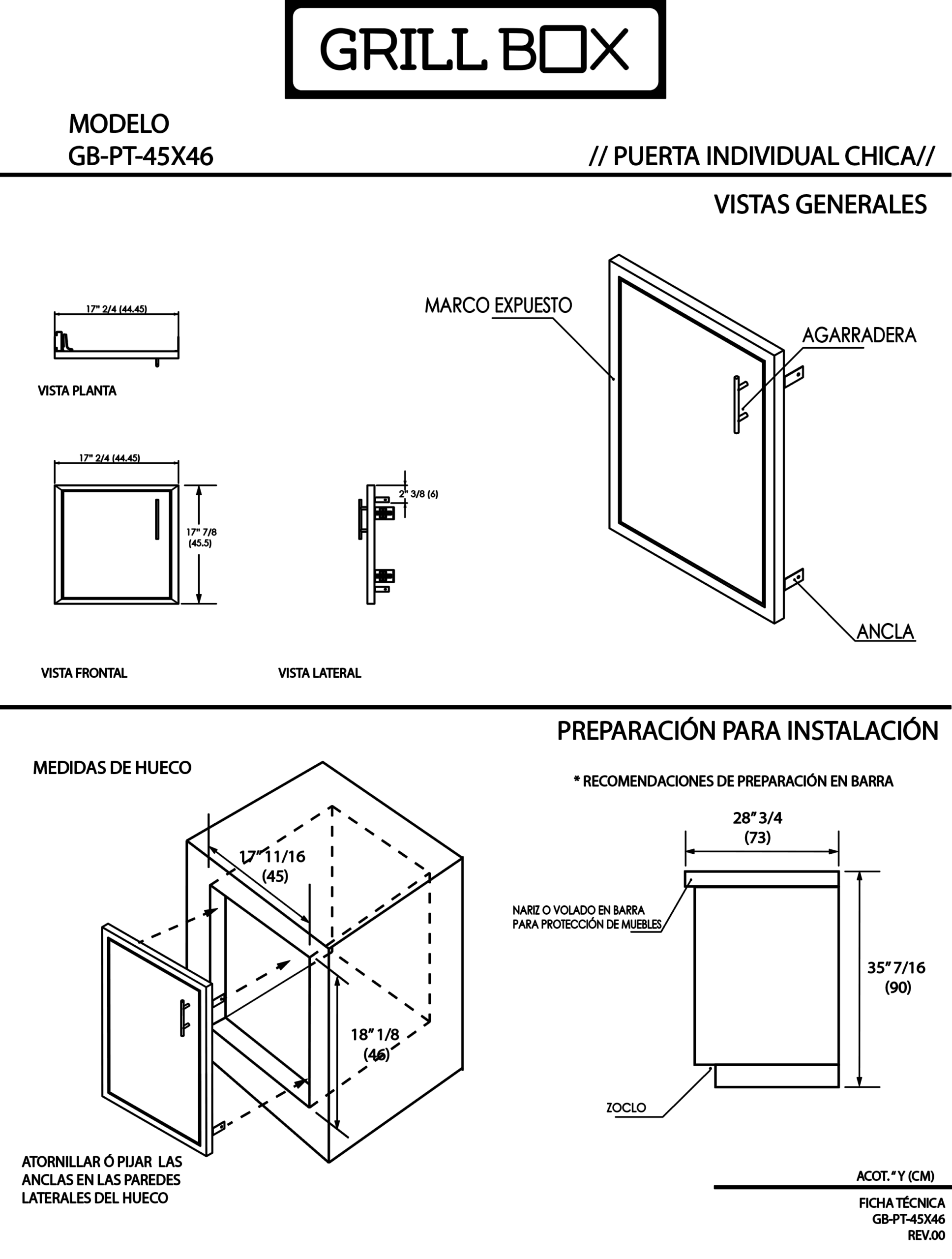 Ficha técnica producto GrillBox