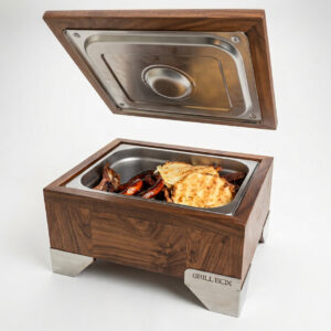 Caja para Carne Mediana de Madera Nogal